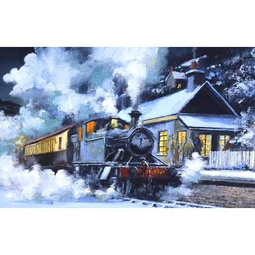 123 - Alan King (British, 1946-2013) - an original ' Steam Under Way ' Great Western Railways oil on canva... 