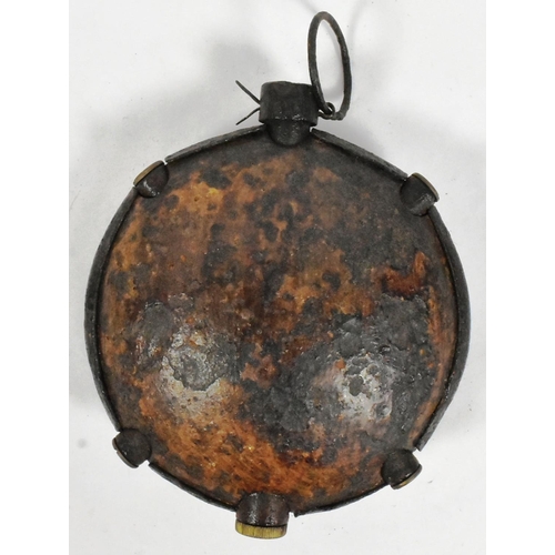 124 - A WWI First World War Imperial German / Prussian Army 1915 pattern disc / turtle grenade. INERT exam... 