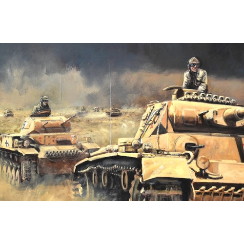 125 - David Pentland - an original oil on canvas painting titled ' Battle for Gazala ' by David Pentland. ... 