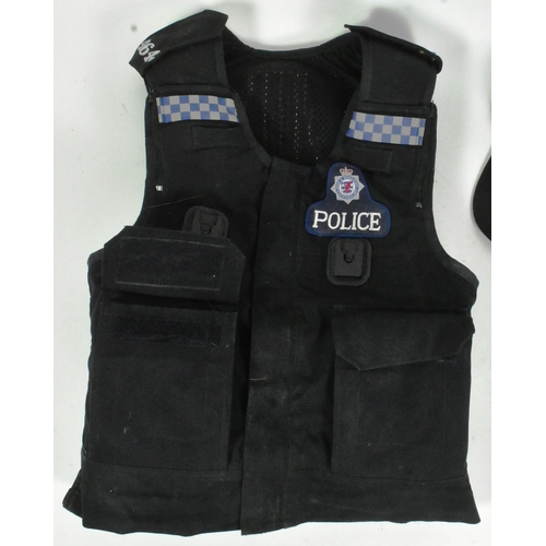 14 - Local interest - an original vintage Somerset & Avon Police Armed Response vest & cap with various u... 