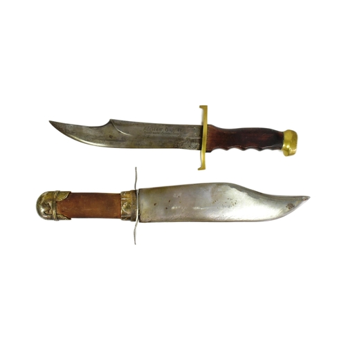 142 - Two vintage Bowie style hunting / bush knives comprising a German Carl Schlieper (Solingen) ' Africa... 