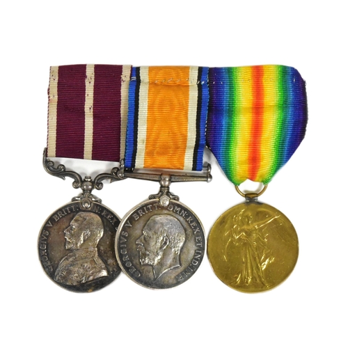 166 - A WWI First World War medal pair awarded to one S4-173842 Sjt W. F Rowlands of the Army Service Corp... 