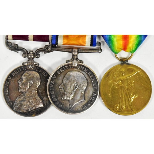 166 - A WWI First World War medal pair awarded to one S4-173842 Sjt W. F Rowlands of the Army Service Corp... 