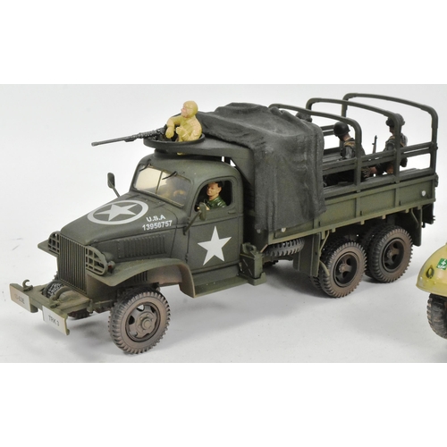 188 - A collection of x3 WWII Second World War interest military model vehicles comprising a US United Sta... 