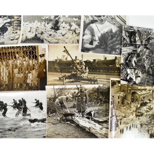 19 - WWII Second World War - a collection of original c1940s wartime press photographs, showing bomb dama... 