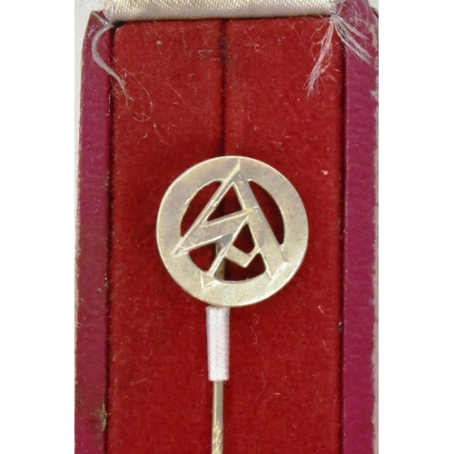 193 - A WWII Second World War Third Reich Nazi German SA Storm Detachment lapel stick pin badge. Usual for... 