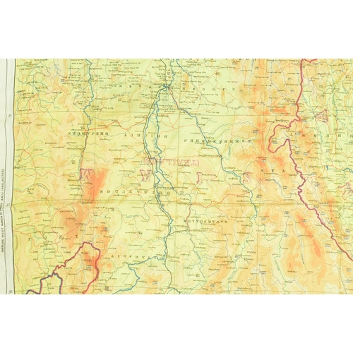 214 - A WWII Second World War related silk ' escape ' map of Burma / Thailand French Indo China. Double si... 