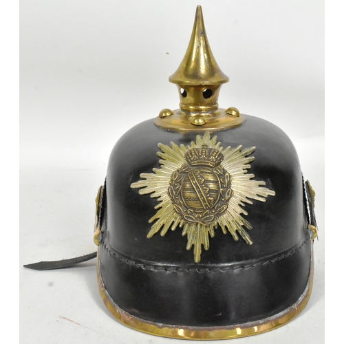 227 - A reenactment WWI First World War Imperial German / Prussian Empire Saxon Cuirassier pickelhaube hel... 