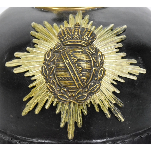 227 - A reenactment WWI First World War Imperial German / Prussian Empire Saxon Cuirassier pickelhaube hel... 