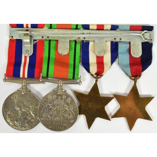 228 - A WWII Second World War medal group comprising British War medal, Defence medal, France & Germany St... 