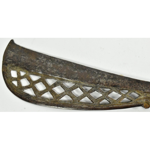 23 - A 19th Century mid West African (Ghana) Asante People Ashanti sword / Akrafena ceremonial sword. Woo... 