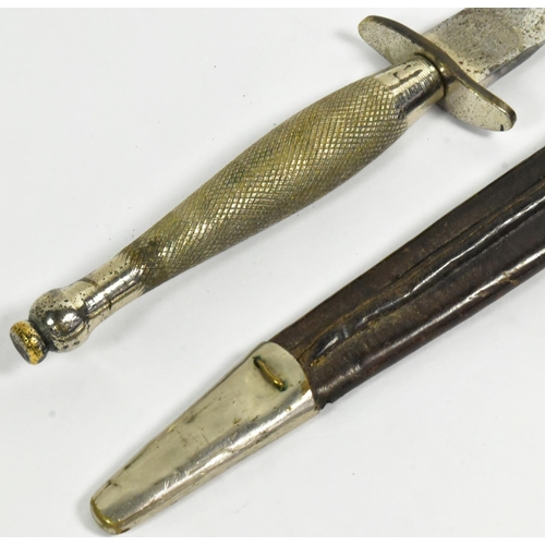 240 - An original FS Fairbairn Sykes issued 1st Pattern commando fighting dagger with scabbard. Ricasso wi... 