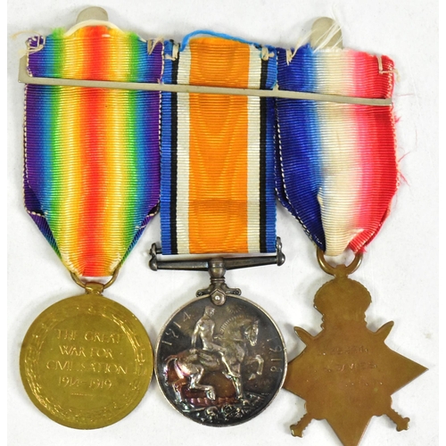 247 - A WWI First World War medal trio awarded to one J35331 C H Davies of the Royal Navy. Rank illegible.... 