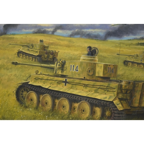 258 - David Pentland - an original oil on canvas titled ' Alfred Rubbel at Kursk ' in Central Russia July ... 