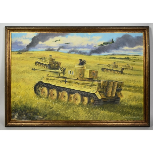 258 - David Pentland - an original oil on canvas titled ' Alfred Rubbel at Kursk ' in Central Russia July ... 