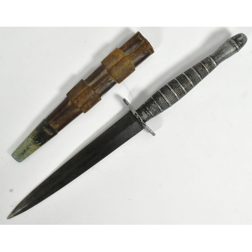 260 - A WWII Second World War British Commando FS Fairbairn Sykes 2nd Pattern variation fighting knife dag... 