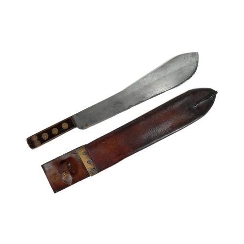 27 - A WWII Second World War British Army issue MK V Martindale Galok / Machete bush knife. The machete h... 