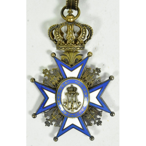 287 - World Orders & Decorations - Serbia - Order of St Sava medal. Silver-gilt and enamel, Bishop with re... 