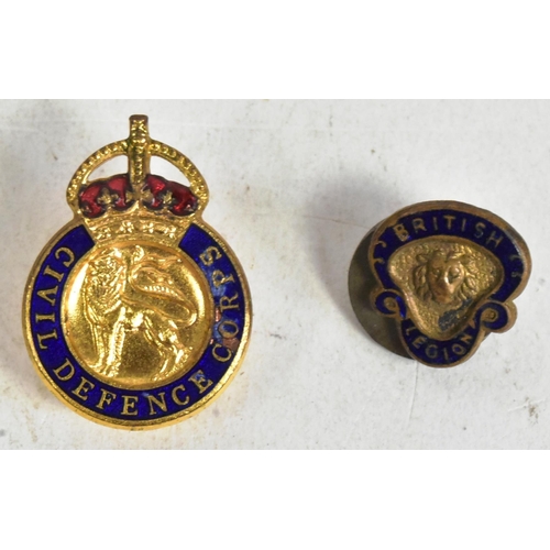 296 - A collection of assorted enamel pin badges and medals comprising a masonic The Royal Antediluvian Or... 