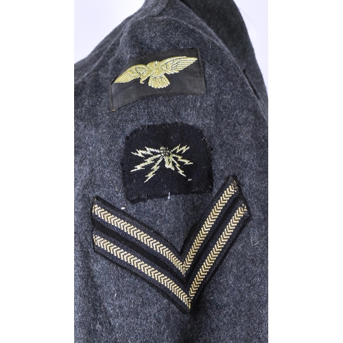 301 - A WWI First World War British RAF Royal Air Force Telecommunications Corporal uniform comprising tro... 