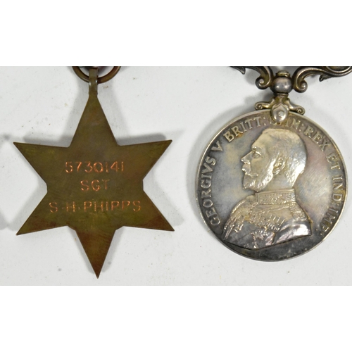 306 - A WWII Second World War medal group privately engraved to one 5730141 Sgt S. H Phipps comprising his... 