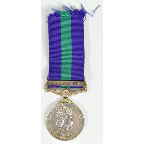 309 - A Queen Elizabeth II GSM General Service medal with Canal Zone clasp awarded to one A.C.1 A Worsfold... 