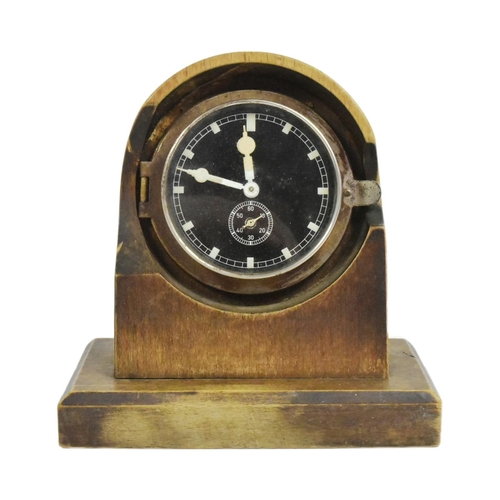 340 - A WWII Second World War Third Reich Nazi German Radio Duty Radio Operators clock. The clock in a cir... 