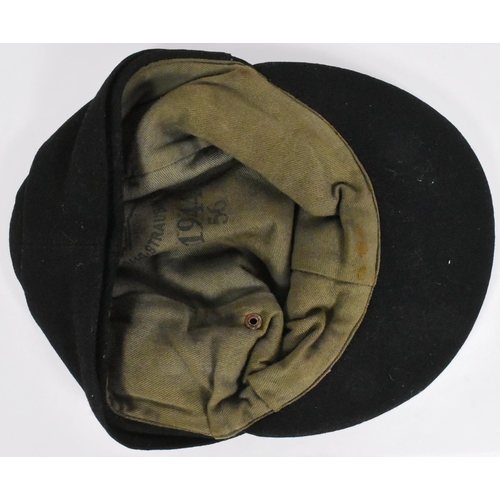 342 - A WWII Second World War Third Reich Nazi German Enlisted Mans / Nco's M43 side cap. Black wool const... 