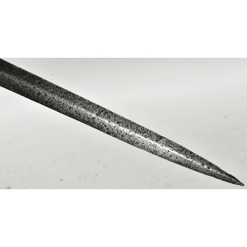 365 - A 17th Century left handed main-gauche parrying dagger with a globular pommel and finial, wire bound... 