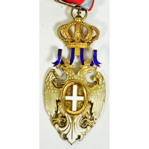 368 - World Orders & Decorations - Serbia / Yugoslavia - Order of the White Eagle Civil merit example in s... 