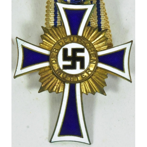 386 - A WWII Second World War Third Reich German Nazi Mothers Cross / Cross Of Honour Of The German Mother... 