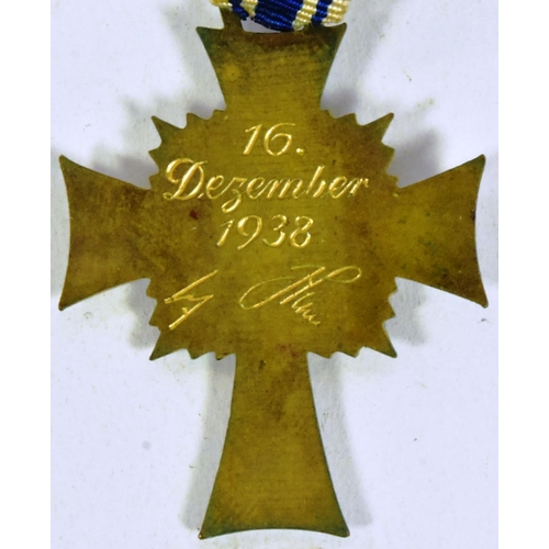 386 - A WWII Second World War Third Reich German Nazi Mothers Cross / Cross Of Honour Of The German Mother... 