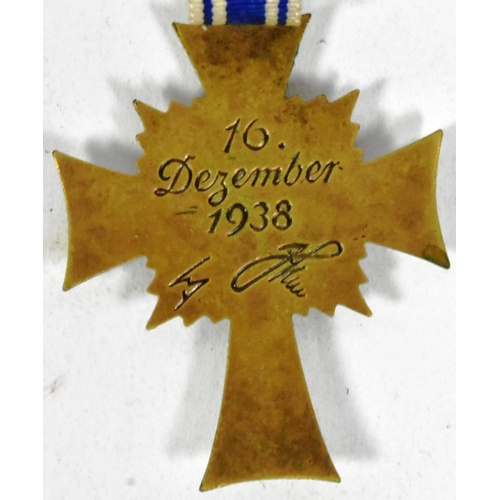 394 - A WWII Second World War Third Reich German Nazi Mothers Cross / Cross Of Honour Of The German Mother... 