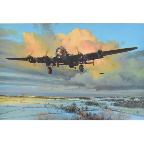 414 - Robert Taylor (b.1946) - a Robert Taylor colour print titled 'Strike and Return' depicting Lancaster... 