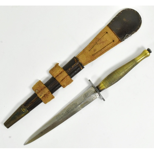 60 - A WWII Second World War FS Fairbairn Sykes 2nd Pattern British Commando presentation dagger with own... 