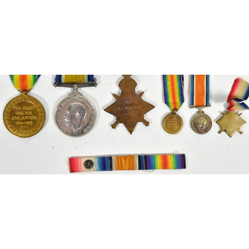 69 - A WWI First World War medal trio with miniatures awarded to one 42177 Acting Staff Sgt S. Phillips o... 