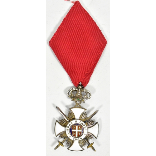 86 - World Orders & Decorations - Serbia - an original Serbian Order of Karadordes Star officers breast b... 