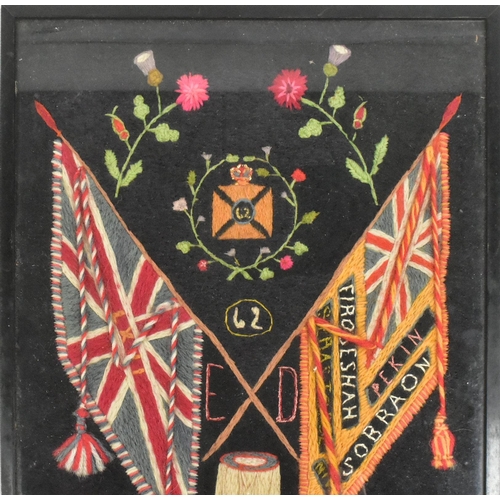 98 - A 19th Century Victorian needlework tapestry panel relating to the 62nd Wiltshire Regiment on Foot. ... 