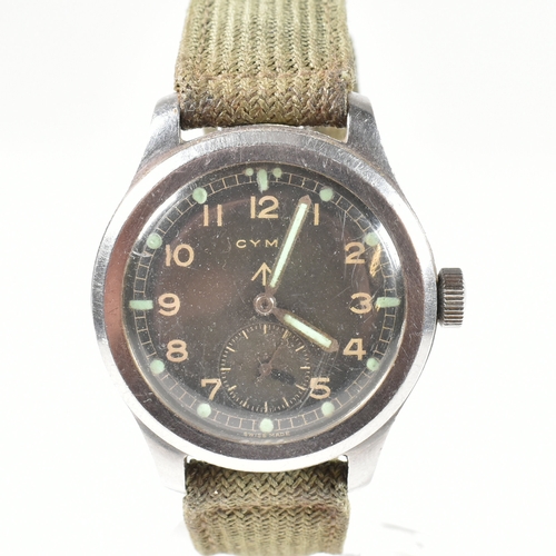 106 - A World War 2 Second World War British Army issue Cyma Dirty Dozen wristwatch. The watch having a ci... 