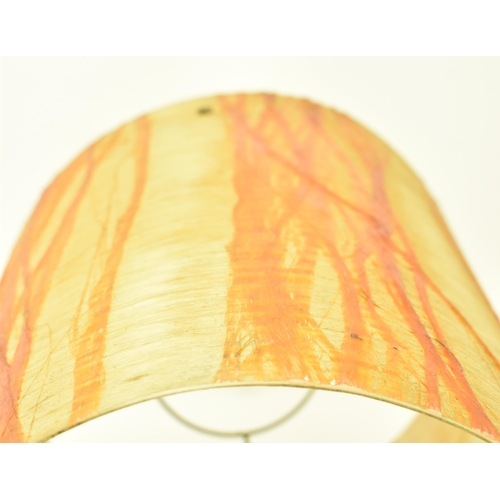 117 - Glowtex - A retro mid 20th century spun fiberglass ceiling light shade. The shade of barrel form wit... 