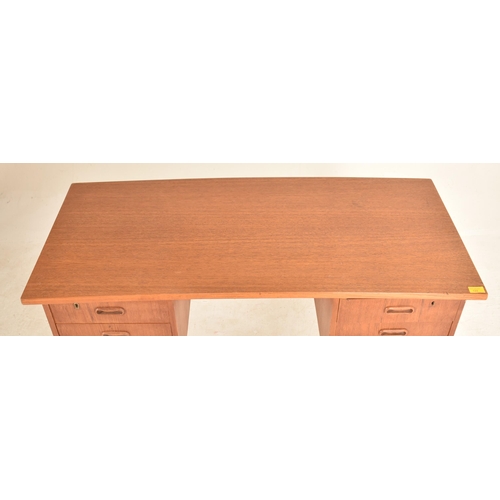 122 - Gunnar Nielsen Tibergaard - A retro 20th century Danish designer teak writing table desk. The desk h... 