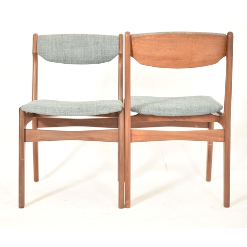 133 - Erik Buch - Oddense Maskinsnedkeri - A set of four retro mid 20th century Danish Modern Design teak ... 