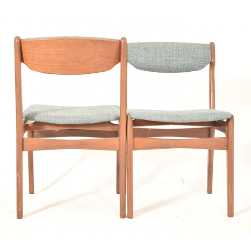 133 - Erik Buch - Oddense Maskinsnedkeri - A set of four retro mid 20th century Danish Modern Design teak ... 