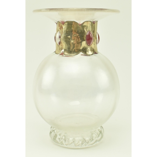 155 - Anthony Stern - a vintage 20th century studio art glass lustre vase. The vase with iridescent finish... 