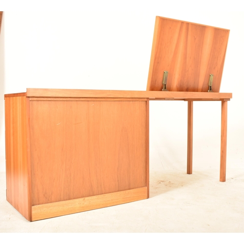 167 - White & Newton - A retro mid 20th century designer teak dressing table and matching stool. The dress... 