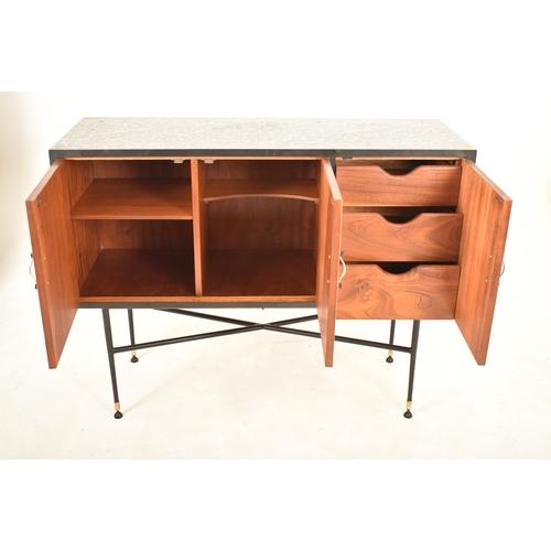 176 - A retro mid 20th century designer teak and Formica sideboard credenza / cocktail cabinet. The sidebo... 