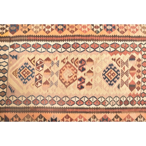 195 - A 1980s South West Turkey imported by Rufus Reade for Out of The Nomads Tent kilim carpet rug. The k... 