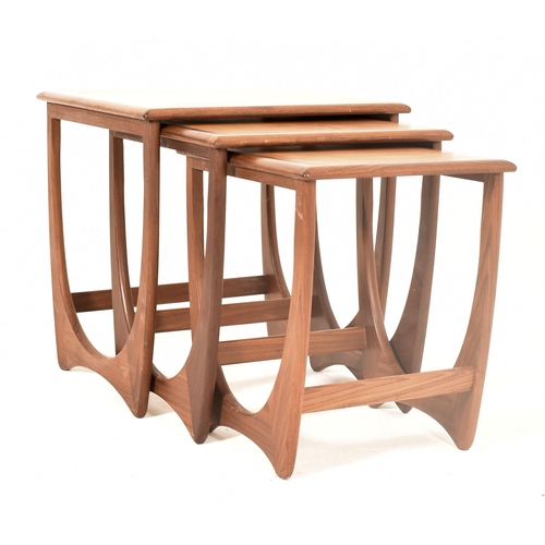 201 - Victor B. Wilkins for G Plan - Quadrille - A retro 1970s teak wood graduating nest of tables. The ne... 