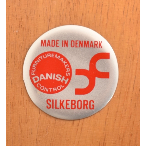 22 - Johannes Andersen for Silkeborg CFC - A retro 1960s Danish pale teak wood nest of tables. The nest h... 