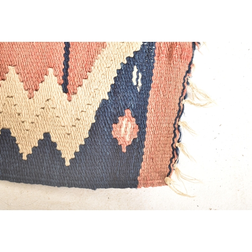 220 - A vintage 1980s South West Turkey imported by Rufus Reade for Out of The Nomads Tent kilim. The kili... 